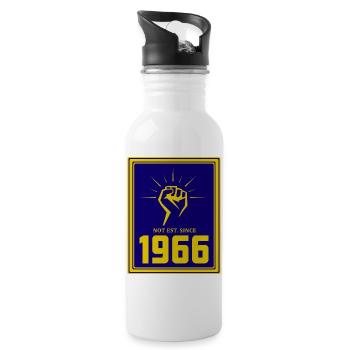Retro Rebellion 1966 Motif Design - Water bottle with straw - white - Right
