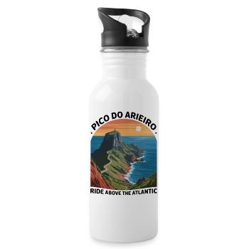 Pico do Arieiro Madera Ride Above Atlantic Art - Water bottle with straw - white - Right