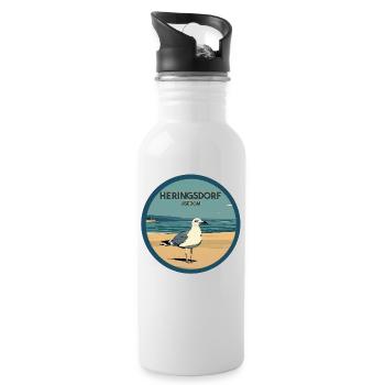 Heringsdorf - Water bottle with straw - white - Right