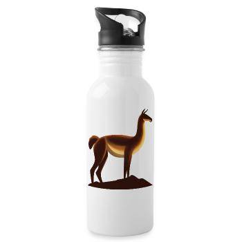 Guanaco - Water bottle with straw - white - Right
