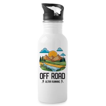 Ultra Running - Offroad - Trinkflasche mit integriertem Trinkhalm - Weiß - Rechts