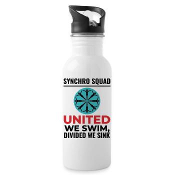 United We Swim Divided We Sink Synchro Squad  - Water bottle with straw - white - Right