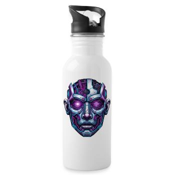 Space Head - Trinkflasche mit integriertem Trinkhalm - Weiß - Rechts