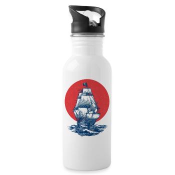 Mystical Pirate Ship - Water bottle with straw - white - Right