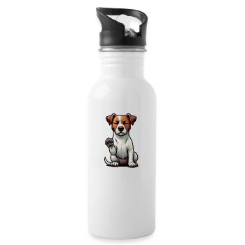 Talk to the Paw Jack Russel terrier Jack russel - Water bottle with straw - white - Right
