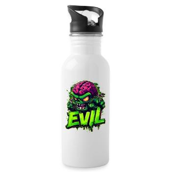 Evil - Water bottle with straw - white - Right