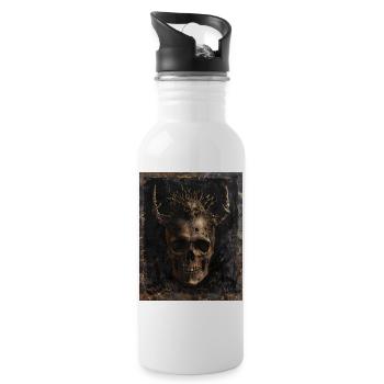 Golden Demonskull - Water bottle with straw - white - Right