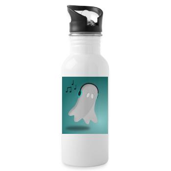 Ghost avec casque - Gourde avec paille intégrée - blanc - Droite