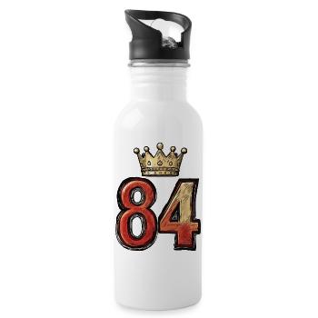 84 Number Krone - Water bottle with straw - white - Right