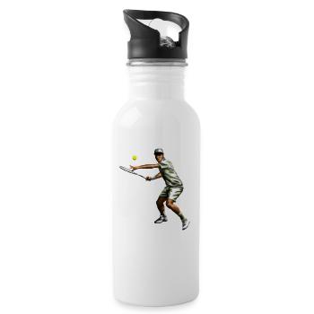 Tennis - Water bottle with straw - white - Right