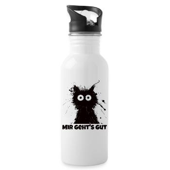 I'm fine - biggest lies of mankind! - Water bottle with straw - white - Right