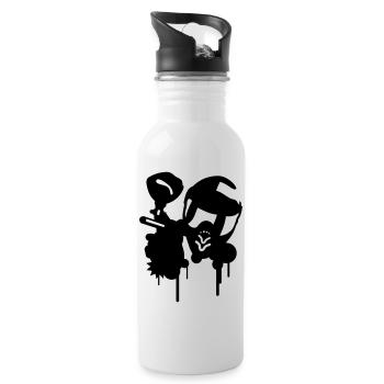 Paintball - Water bottle with straw - white - Right