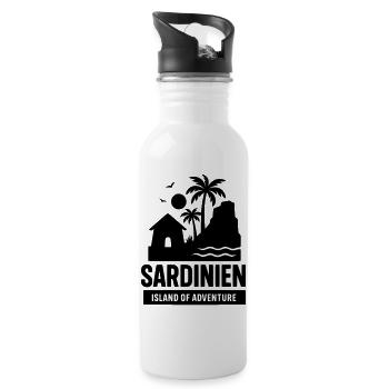 Points de repère de la Sardaigne - Gourde avec paille intégrée - blanc - Droite