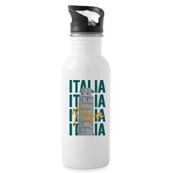 PISA - ITALIE - ITALIE - ITALIEN - TOUR - TURM - Gourde avec paille intégrée - blanc - Droite