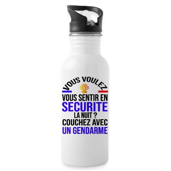 Feel safe - Water bottle with straw - white - Right