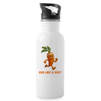 Run like a carrot - Water bottle with straw - white - Right