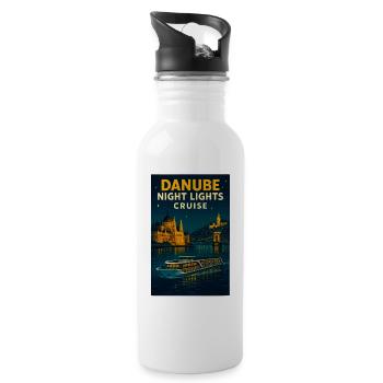 Danube Night Lights Cruise - Water bottle with straw - white - Right