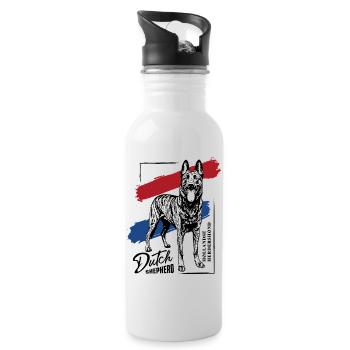 Berger hollandais - Dutchie - Gourde avec paille intégrée - blanc - Droite