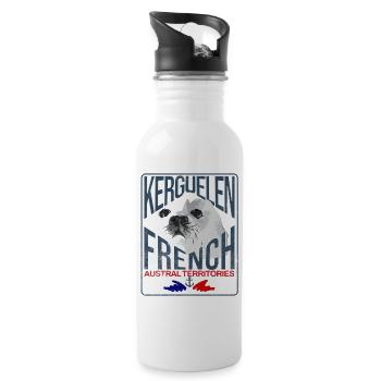 Kerguelen, französische Australe-Terrotorien - Trinkflasche mit integriertem Trinkhalm - Weiß - Rechts