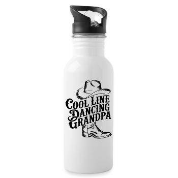 Cool Grandpa Line Danse – Chapeau de cowboy et bottes - Gourde avec paille intégrée - blanc - Droite