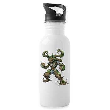 Mokaryū - Trinkflasche mit integriertem Trinkhalm - Weiß - Rechts
