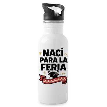 Naci para la feria - Trinkflasche mit integriertem Trinkhalm - Weiß - Rechts