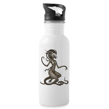 BUG #4 - dark hell - Water bottle with straw - white - Right