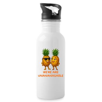 Unananasable Duo – Fruit Love - Water bottle with straw - white - Right