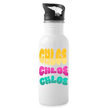 Chloe Girl Prénom - Gourde avec paille intégrée - blanc - Droite