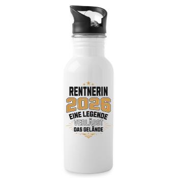 Pensioner 2026 Pension Pensioner Legend Retirement - Water bottle with straw - white - Right