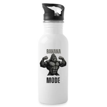 Banana Mode Muscle Gorilla - Water bottle with straw - white - Right