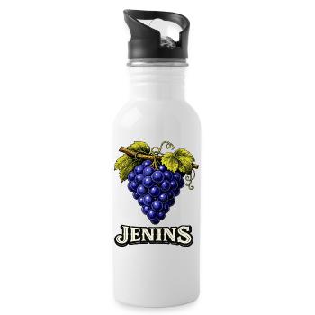 Raisins de Jénine, Suisse - Gourde avec paille intégrée - blanc - Droite
