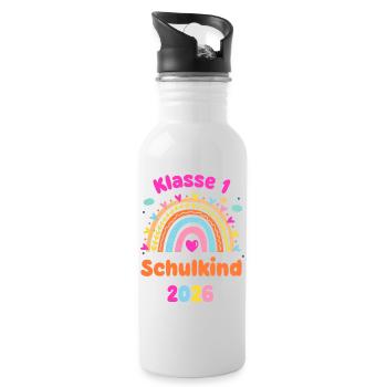 Grade 1 School Child 2026 Rainbow School Enrollment - Water bottle with straw - white - Right