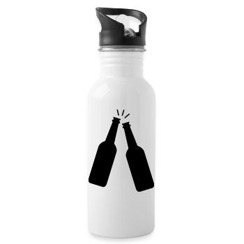 Beer toast - Water bottle with straw - white - Right