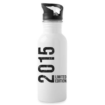 Vintage 2015 Garçon Fille 11e anniversaire - Gourde avec paille intégrée - blanc - Droite