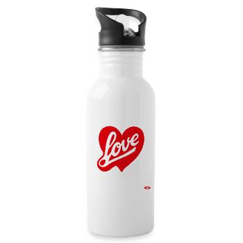 Scénario de Red Love Heart - Gourde avec paille intégrée - blanc - Droite