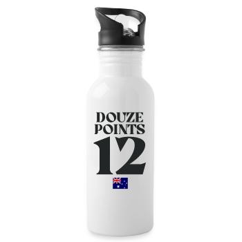 Twelve Points Australia Eurovision  - Water bottle with straw - white - Right