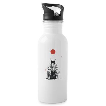 Silhouette in orbit - Water bottle with straw - white - Right