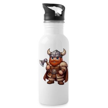 Viking - Water bottle with straw - white - Right