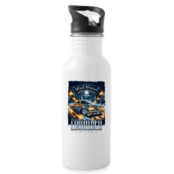 Street Dream Lowrider Nights - Water bottle with straw - white - Right