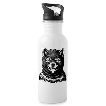 Eurasier | Bandito - Water bottle with straw - white - Right