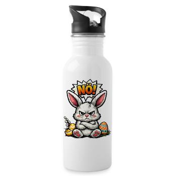 Lower Austrian Bunny Easter Gift - Water bottle with straw - white - Right