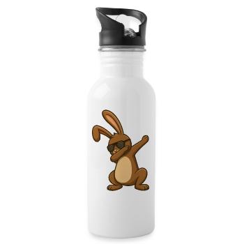 Easter Bunny Easter Dancing Easter Bunny Dab - Water bottle with straw - white - Right