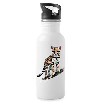 Ocelot - Water bottle with straw - white - Right