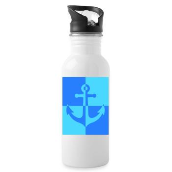 Anker - Trinkflasche mit integriertem Trinkhalm - Weiß - Rechts