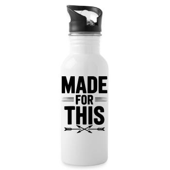 Made For This - Water bottle with straw - white - Right