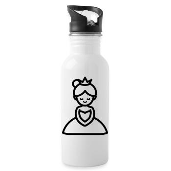 princess - Water bottle with straw - white - Right