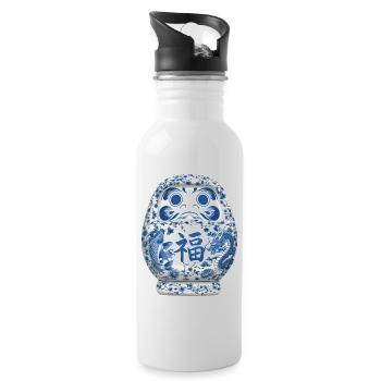 Daruma - Gourde avec paille intégrée - blanc - Droite