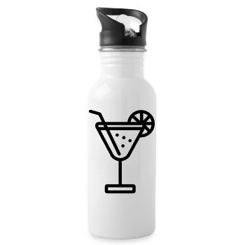 cocktail - Gourde avec paille intégrée - blanc - Droite