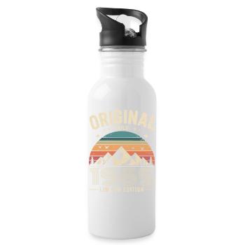 Juli 1965 – Legende der Gipfel und Berge - Trinkflasche mit integriertem Trinkhalm - Weiß - Rechts
